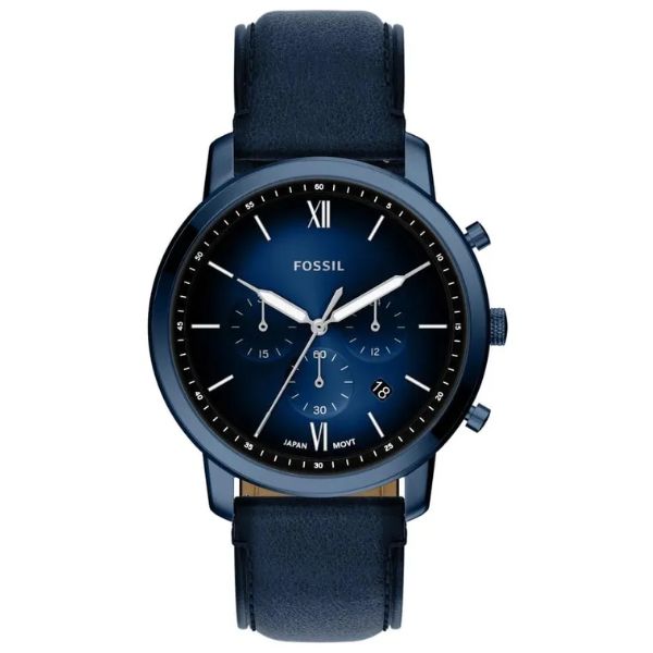 Relógio Fossil Masculino FS6168/0AN Azul Couro