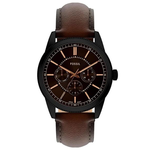 Relógio Fossil Masculino Couro Marrom FS6138/0MN