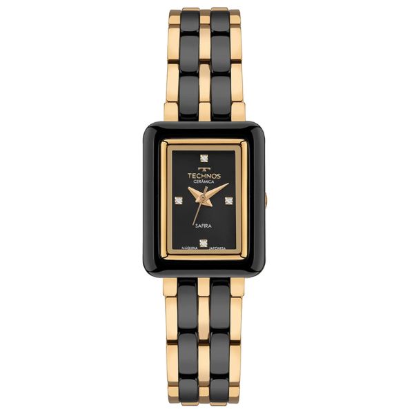 Relógio Technos Cerâmica Feminino Dourado 5Y36AB/1P