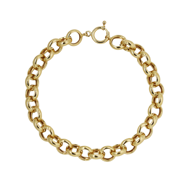 Pulseira Elo Português 8mm Ouro 18k