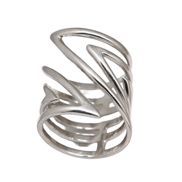 Anel Abstrato Prata 925