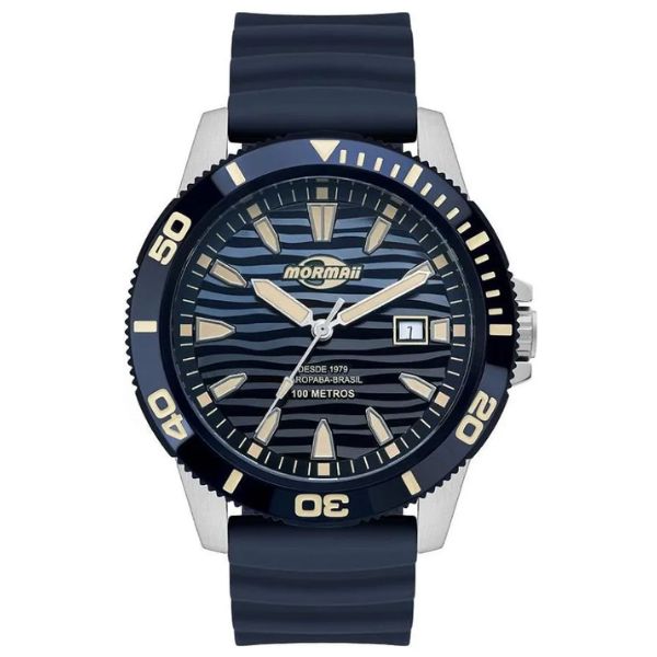 Relógio Mormaii Steel Basic Masculino MO2317AS/2A Azul