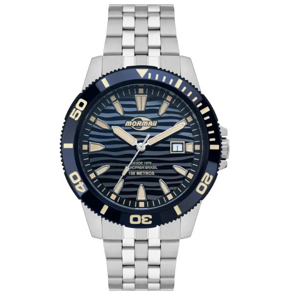 Relógio Mormaii Steel Diver Masculino Azul MO2317AR/1A