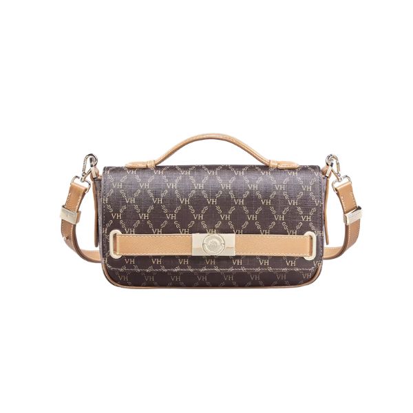 Bolsa Victor Hugo Riva Belmont Coffee Cuoio