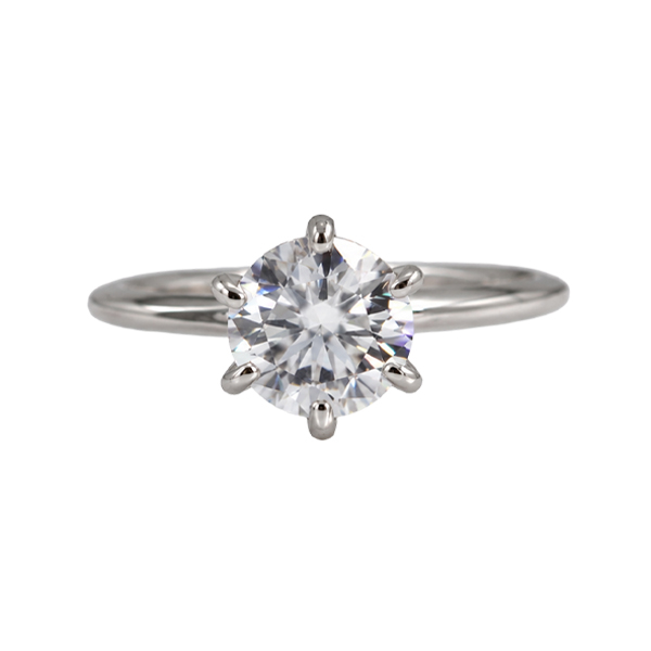 Anel Solitário Prata 925 com Moissanite 8mm