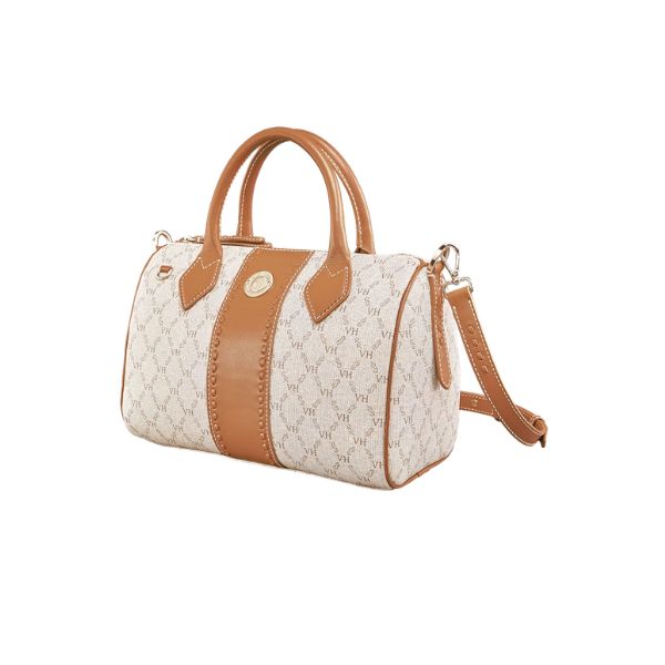 Bolsa Victor Hugo Siena Cloud Gray Ginger Brown