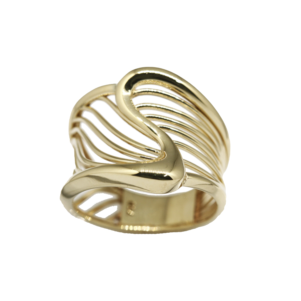 Anel S Vazado Ouro 18k Feminino