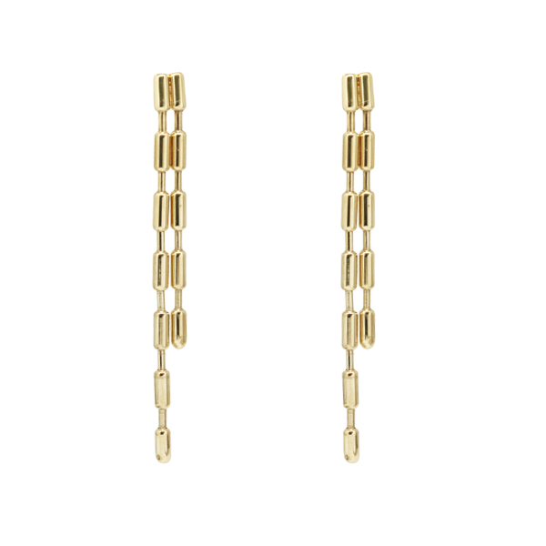Brinco Alongado Canutilhos Ouro 18k