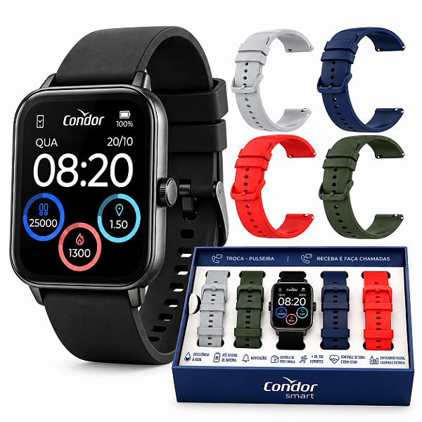 Relógio Condor Smartwatch Masculino COSMART1AK/8P
