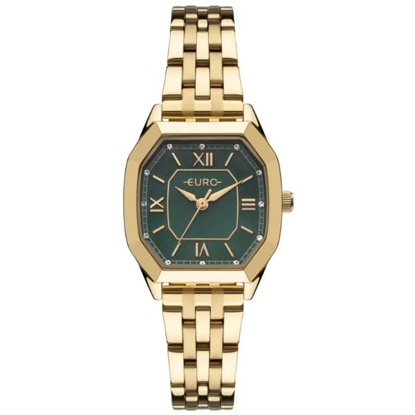 Relógio Euro Feminino Mini Dourado Mostrador Verde EU2035ZDU/4V