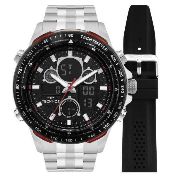 Relógio Technos Masculino Digitech Anadigi BJ4130AD/T1P