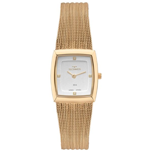 Relógio Technos Feminino Style Dourado Branco VX10AK/1B