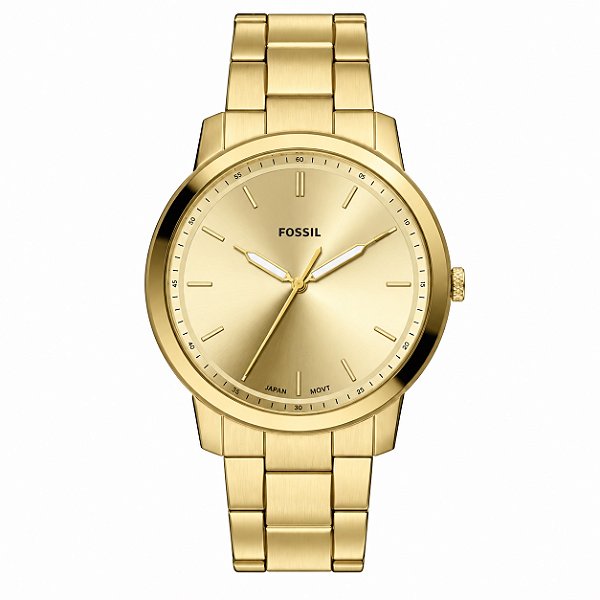 Relógio Fossil Masculino Minimalist Todo Dourado FS6181/1DN