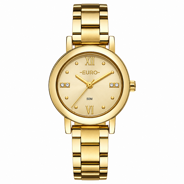 Kit Relógio Euro Feminino Dourado EU2035ZDP/K4D