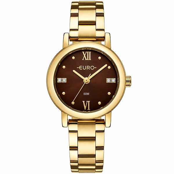 Kit Relógio Euro Feminino Soul Elegante Dourado EU2035ZDP/K4M