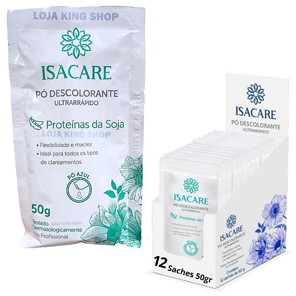 Pó Descolorante Ultra Rápido Proteína da Soja 50gr Mechas Luzes e Reflexos C/12