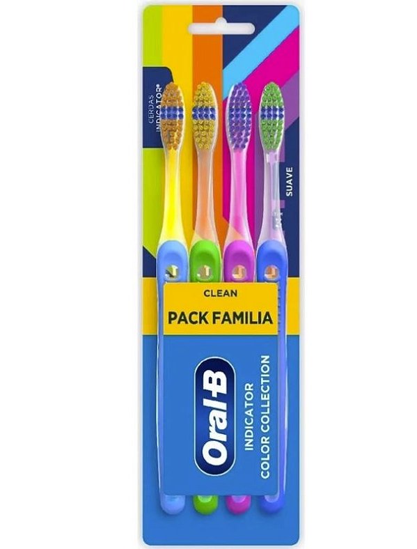 Escova Dental Oral-b Indicator N°30 Color Pack Familia