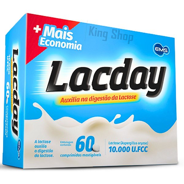 Suplemento Alimentar Lacday Para Lactose Mastigáveis C/ 60
