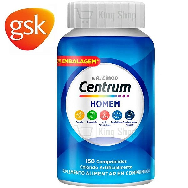 Centrum Homem Suplemento Alimentar Saúde e Vitaminas C/ 150