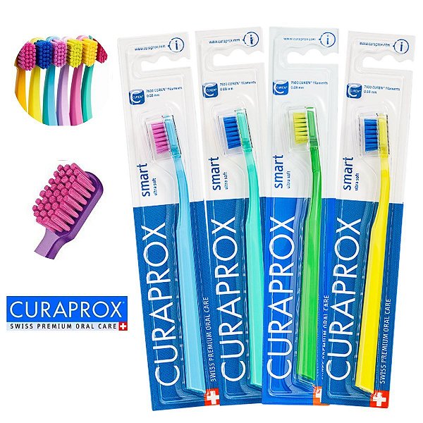 Escova Curaprox Dental Smart Ultra Soft 7600 Sortidas C/1