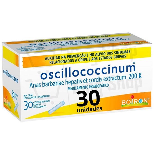 Oscillococcinum Glóbulos Boiron Com 30 Tubos 1g