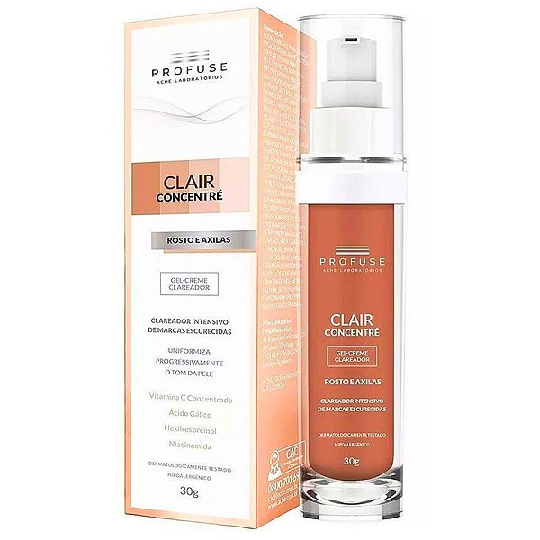 Profuse Clair Concetré Rosto E Axilas Gel Creme Intensivo 30g
