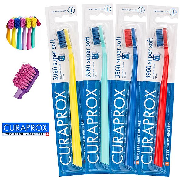 Escova Curaprox Dental 3960 Super Macia Soft Sortidas C/ 1