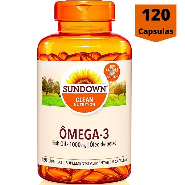 Sundown Naturals Ômega 3 Fish Oil 1000mg Com 120 Cápsulas
