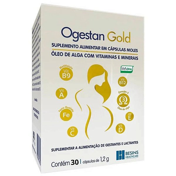 Ogestan Gold Suplemento Alimentar C/ 30 Cápsulas de 1,2gr