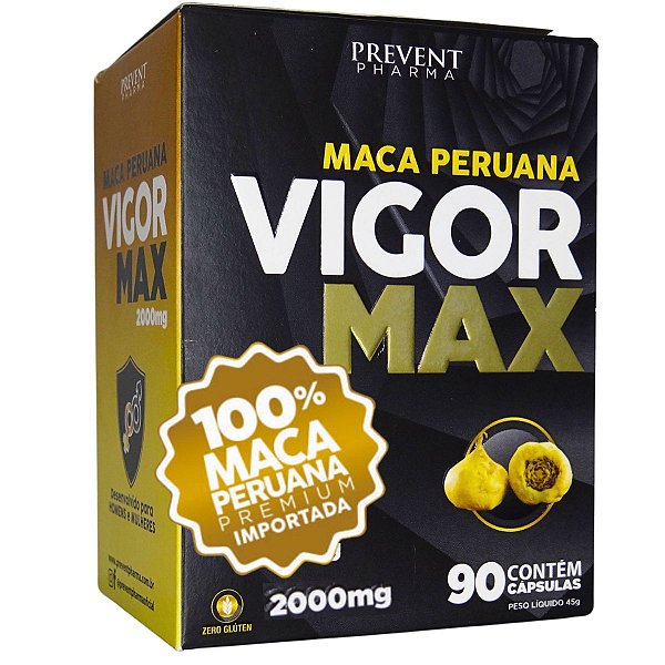Maca Peruana Vigor Max 2000mg Suplemento Premium C/ 90 Caps