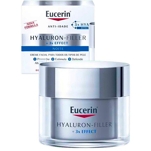 Eucerin Creme Hyaluron Filler Noite Facial 3x Effect 50gr
