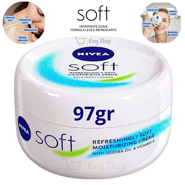 Creme Nivea Hidratante Suave Pote Soft Corpo e Rosto 97gr