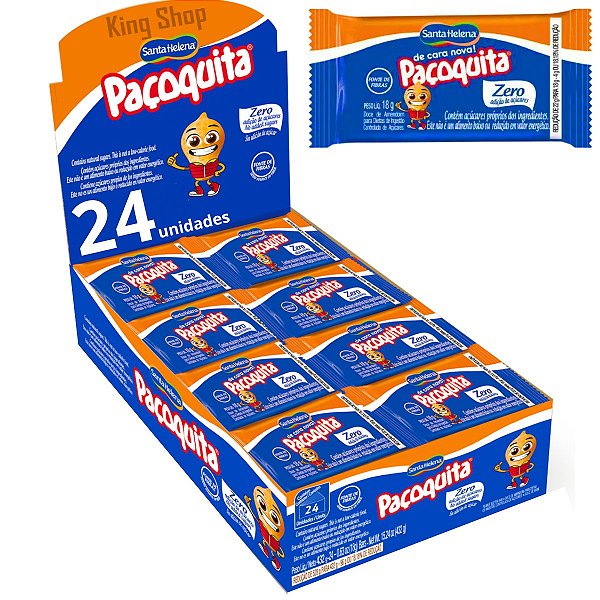 Paçoquita Santa Helena Paçoca Amendoim Diet Zero Açúcar 24un