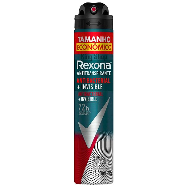Desodorante Rexona Invisible Proteção Antibacterial 200ml