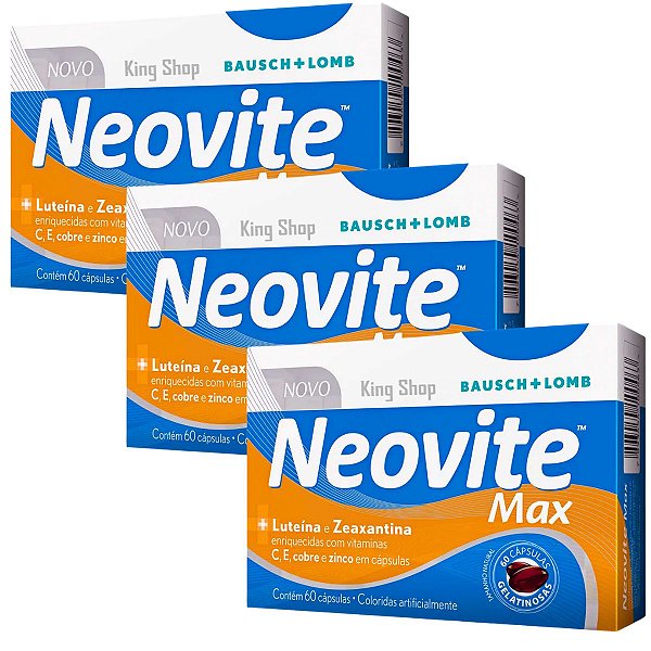 Kit 3 Suplemento Alimentar Neovite Max Vitamina C/ 60 Caps