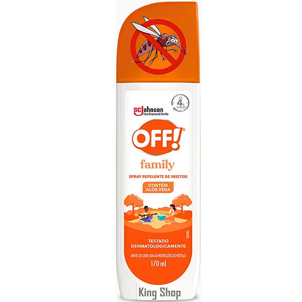 Repelente Off Spray Family Proteção Mosquito Insetos 170ml