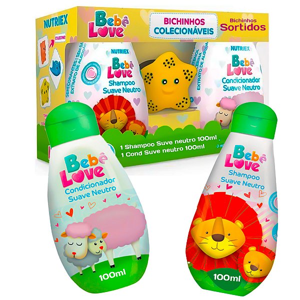 Kit Shampoo Condicionador Suave Neutro Bebê Love Baby 100ml