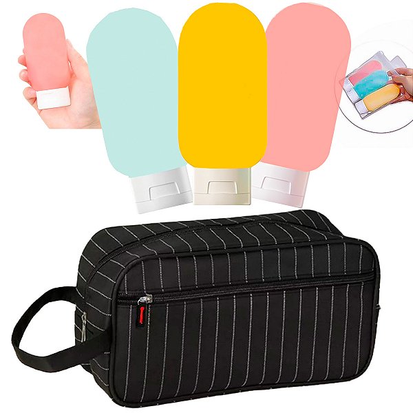 Kit Bolsa Mala Viagem Estojo Organizador Shampoo Nécessaire