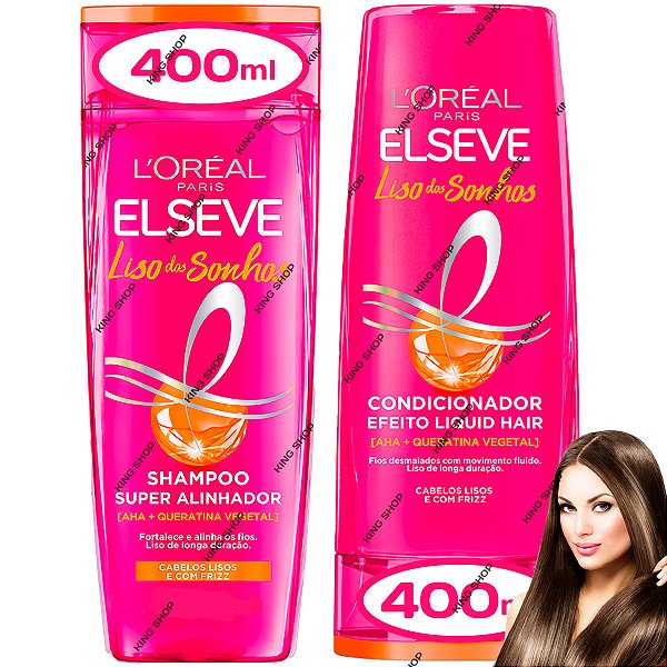 Kit Shampoo Condicionador Elseve Liso Dos Sonhos Frizz 400ml