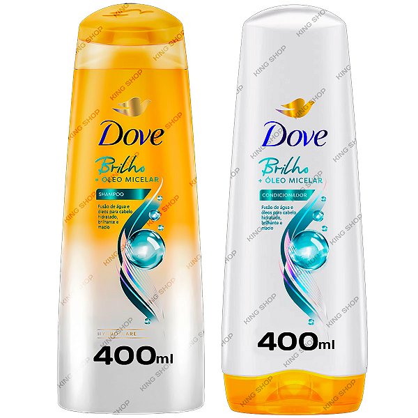 Kit Shampoo Condicionador Dove Hidratação Óleo Micelar 400ml