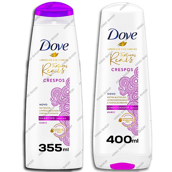 Kit Shampoo Condicionador Dove Texturas Reais Crespos 400ml