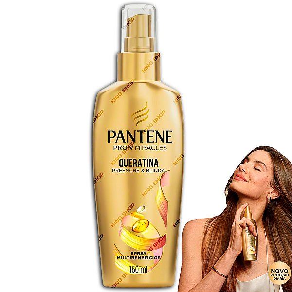 Spray Pantene Tratamento Queratina Brilho Anti Frizz 160ml