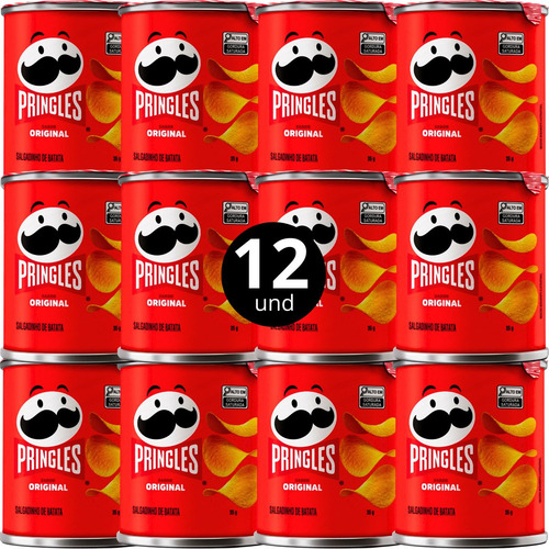 Salgadinho De Batata Pringles Chips Original Kit C/ 12 35gr