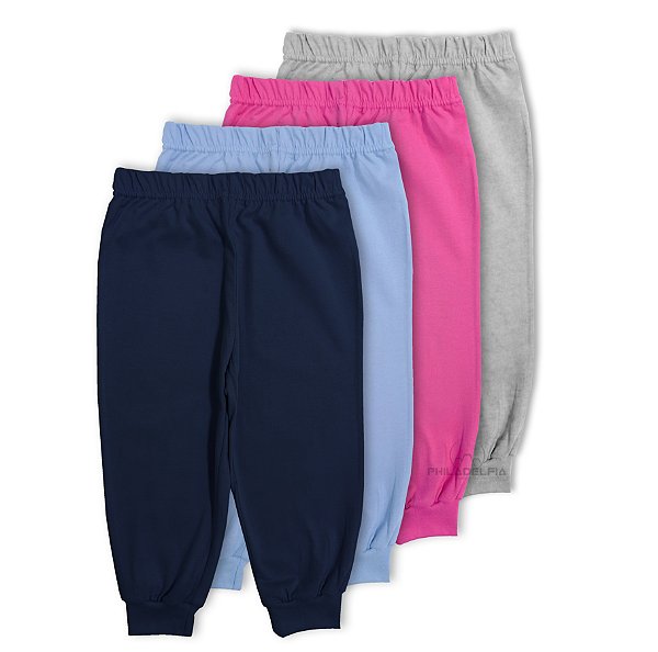 Calça Bebê Várias Cores Nº 01 ou 02 Malha 100% Algodão