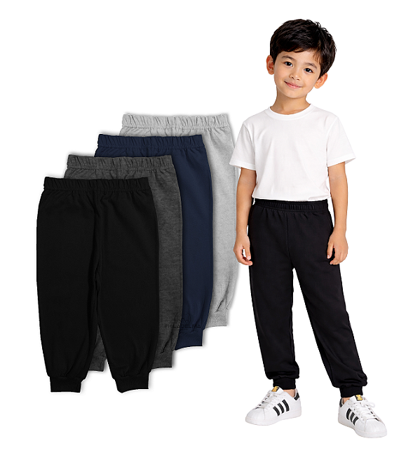 Kit Calça Infantil Conforto Nº 03 ou 04 Malha 100% Algodão