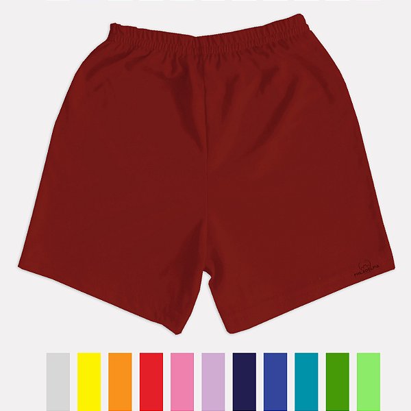 Short Juvenil Várias Cores Nº 10/ 12/ 14  Malha 100% Algodão