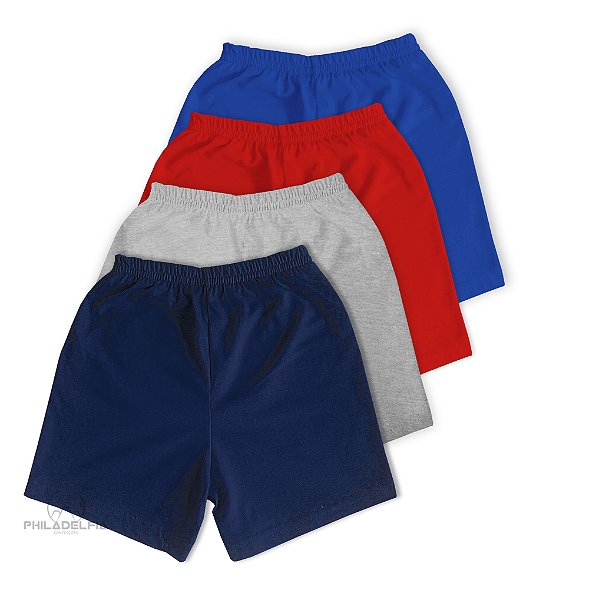 Kit Short Bebê Escolar Nº 01 ou 02 Malha 100% Algodão