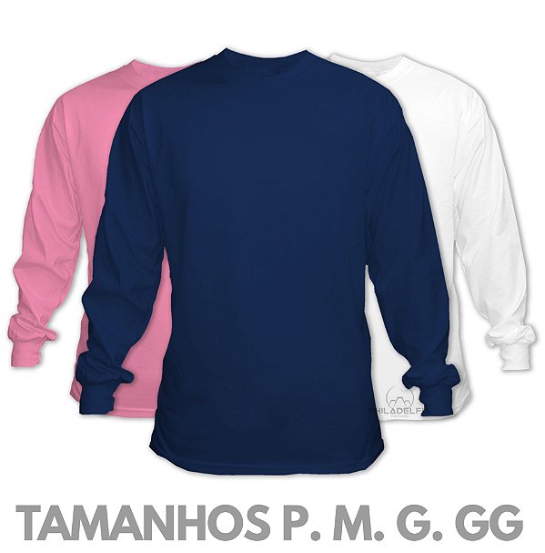 Camiseta Unissex Gola Redonda Adulto Manga Longa
