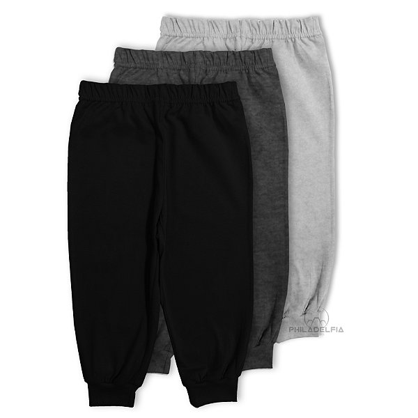 Kit Calça Juvenil 3 Peças Nº 16 Malha 100% Algodão