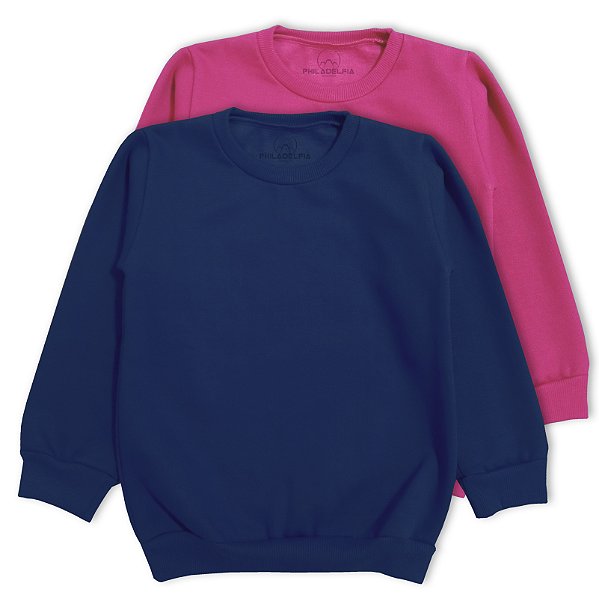 Blusa Básica Moletom Felpado Juvenil Nº 10/ 12/ 14